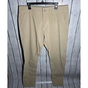 Kuhl Mens 38x36 Slax "Enduro" Stretch Cargo Hiking Pants Beige "Patent Pending"